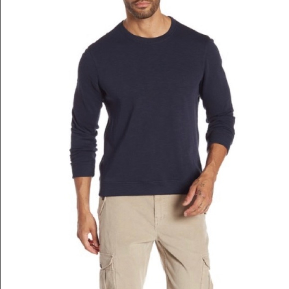 MICHAEL BASTIAN French Terry Crew Pullover Sweater
